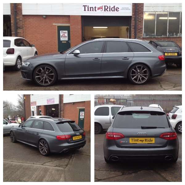 Audi RS4 estate with tinted windows
