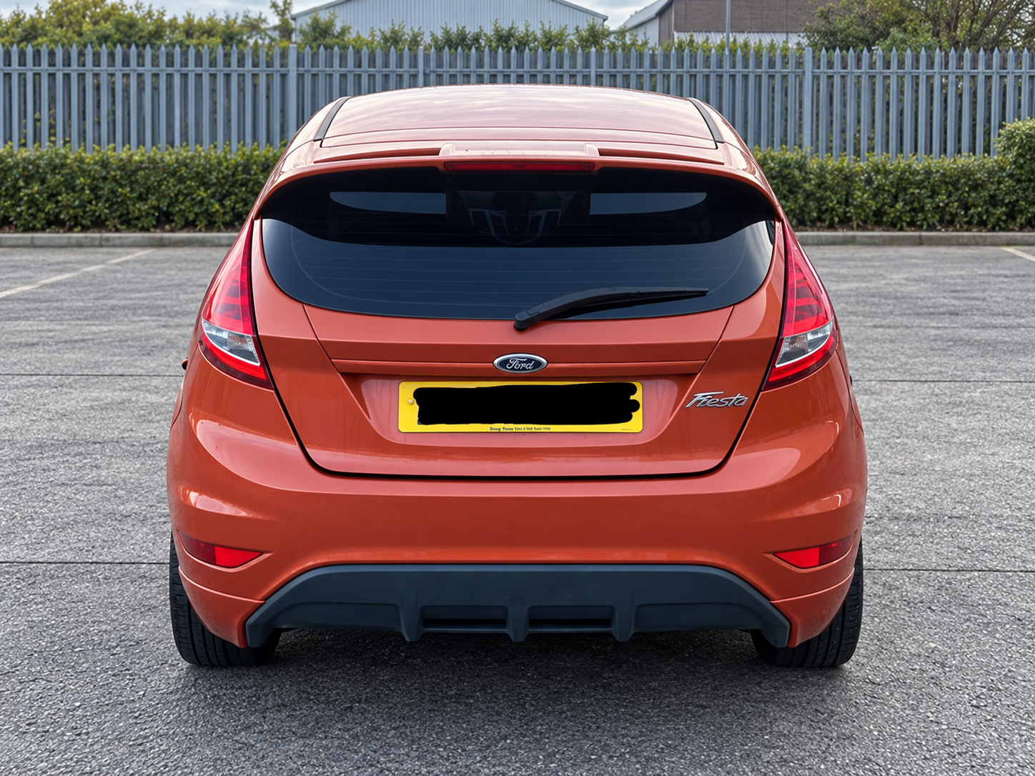 Orange Ford Fiesta rear screen tint
