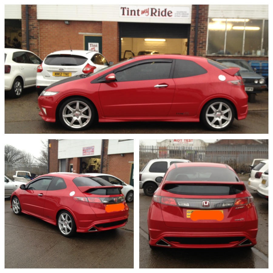 Honda Civic with rear window tint