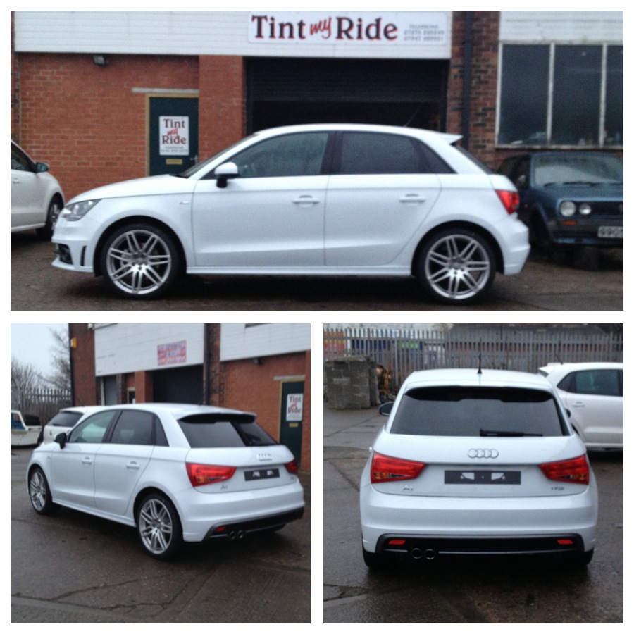 Audi A1 with dark rear tint