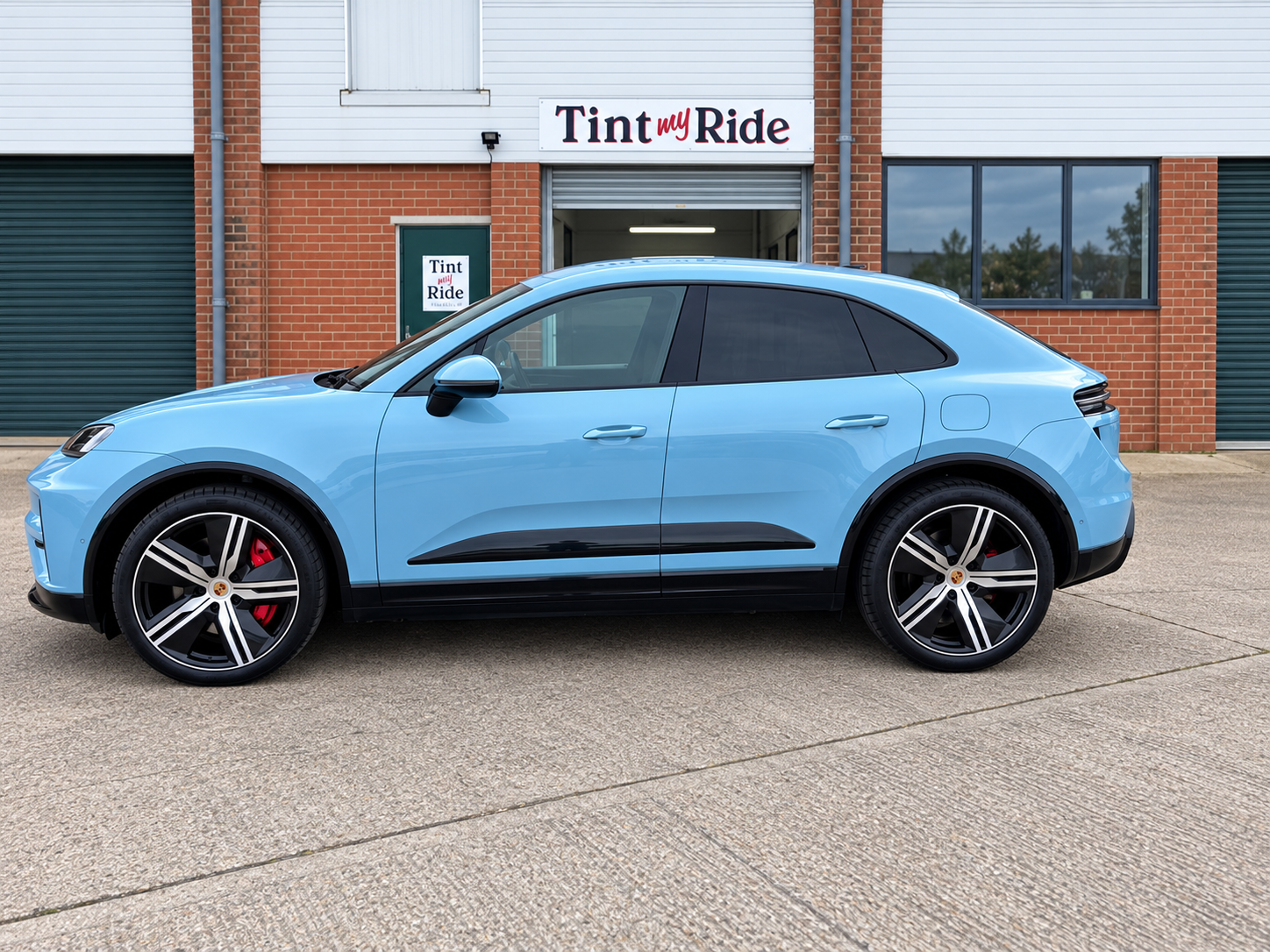 Porsche prepared for dealer handover outside Tint My Ride