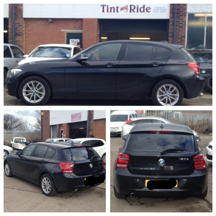 BMW 1 Series with dark rear tint