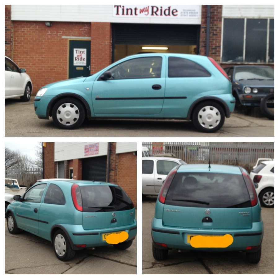 Vauxhall Corsa with tinted rear glass