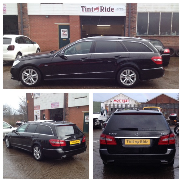 Mercedes E220 estate with tinted rear glass