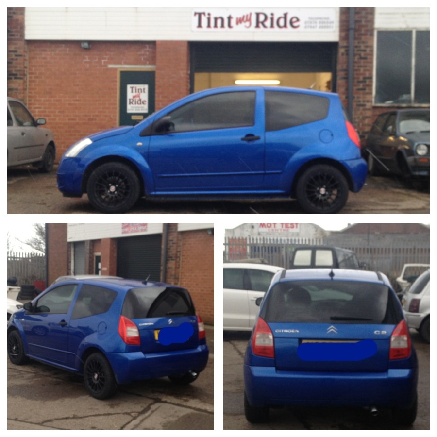 Compact hatchback with rear window tint
