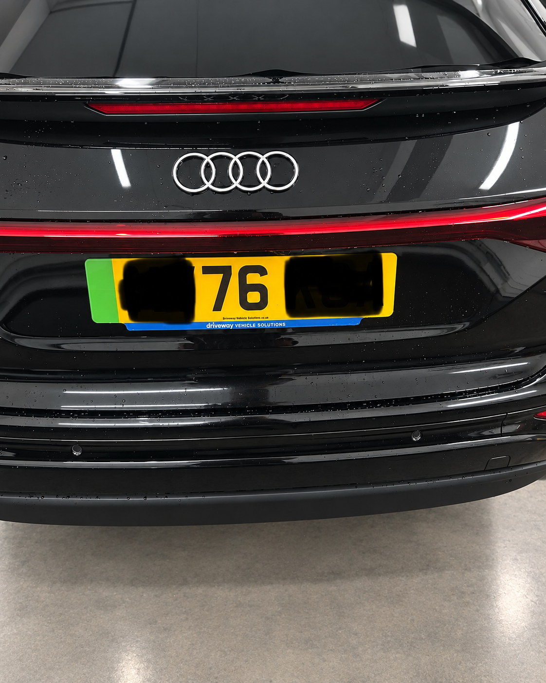 Audi SUV rear glass tint detail