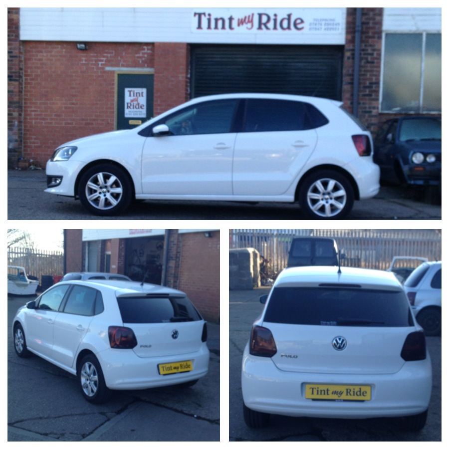 VW Polo with dark rear tint