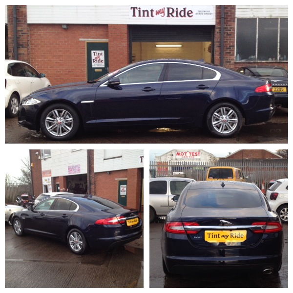 Jaguar XF with tinted windows
