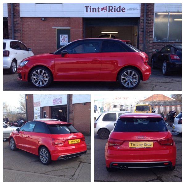 Audi A1 with dark rear tint