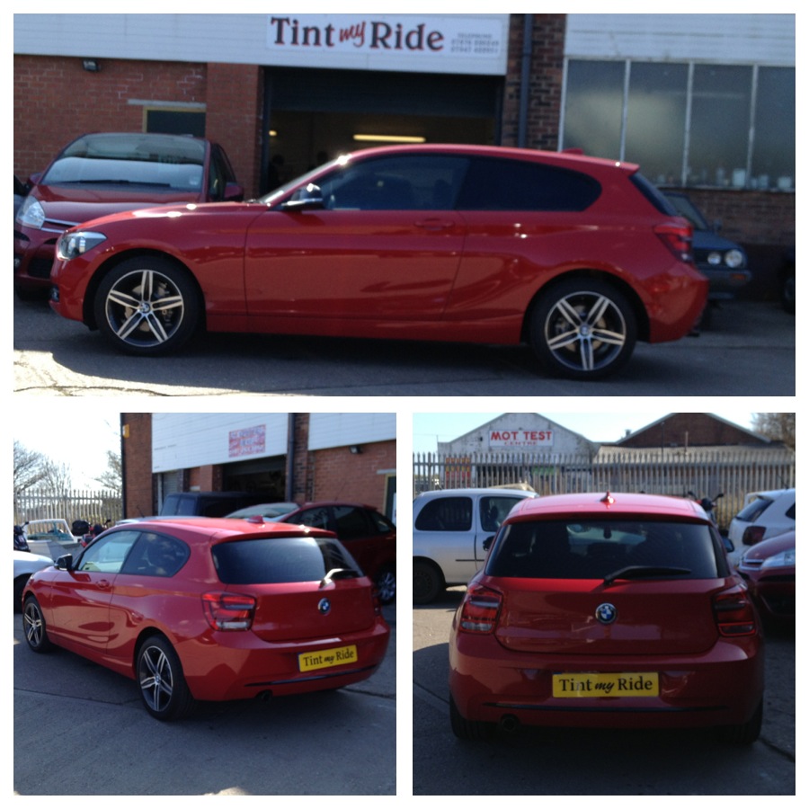 BMW 1 Series with tinted rear glass