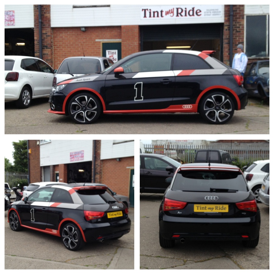 Audi A1 with tinted rear glass